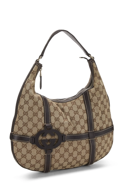 Brown Original GG Canvas Royal Hobo Bag, , large