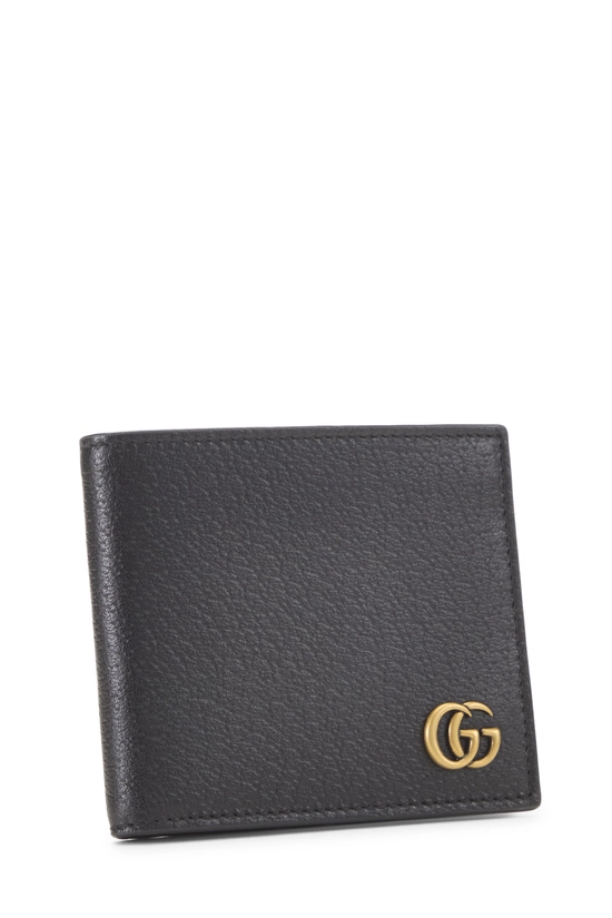 Black Leather GG Marmont Bifold Wallet, , large image number 1