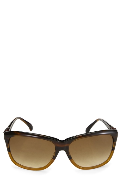 Brown Acetate Honey Pot Sunglasses