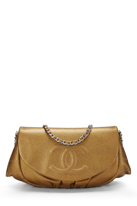 Bronze Caviar Half Moon Wallet on Chain, , large image number 0