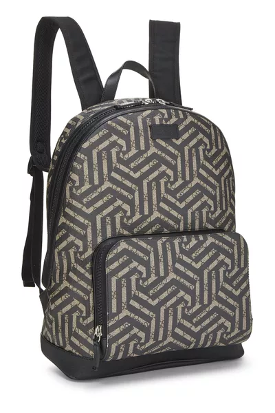 Black GG Supreme Caleido Backpack, , large