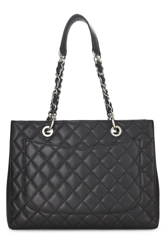 Black Quilted Caviar Grand Shopping Tote (GST), , large image number 3