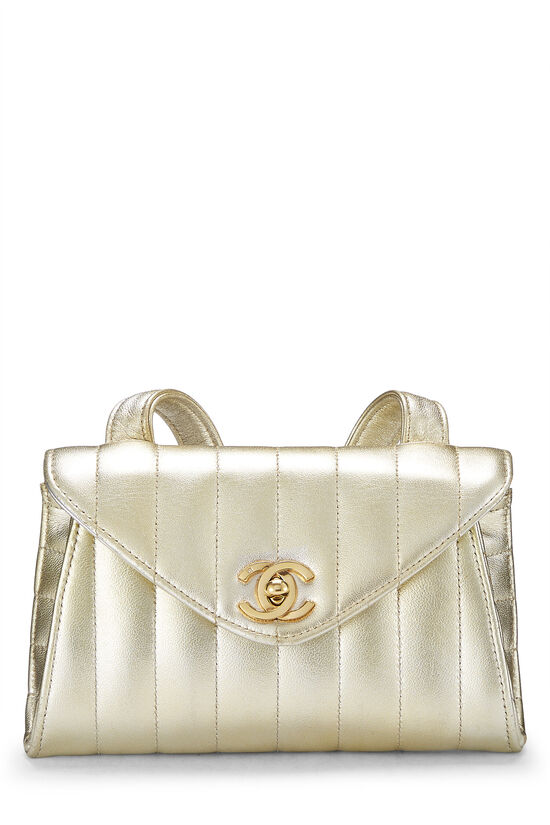 Chanel Metallic Gold Vertical Leather Envelope Flap Q6BANT4NDB001