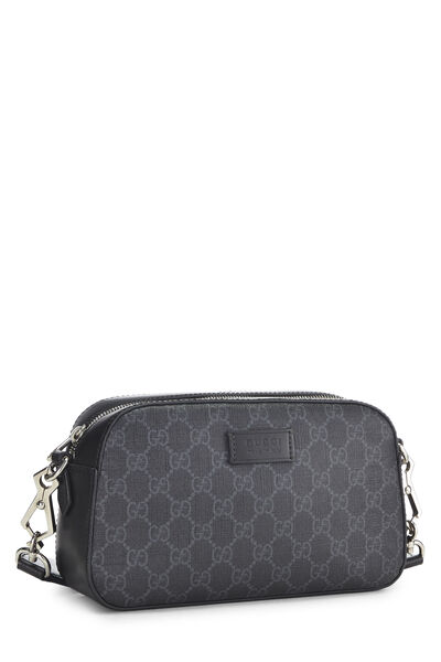 Black Coated Canvas Web Crossbody, , large