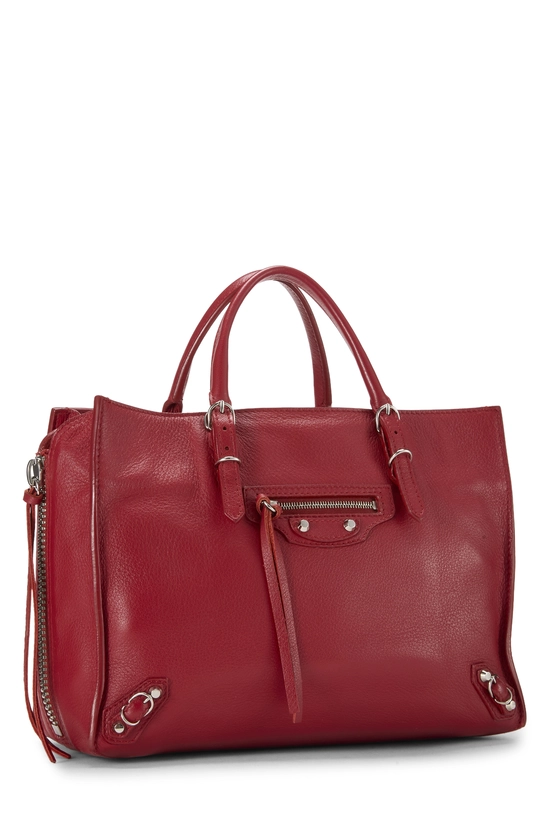 Red Calfskin Papier A4 Zip Around Tote Mini, , large image number 1