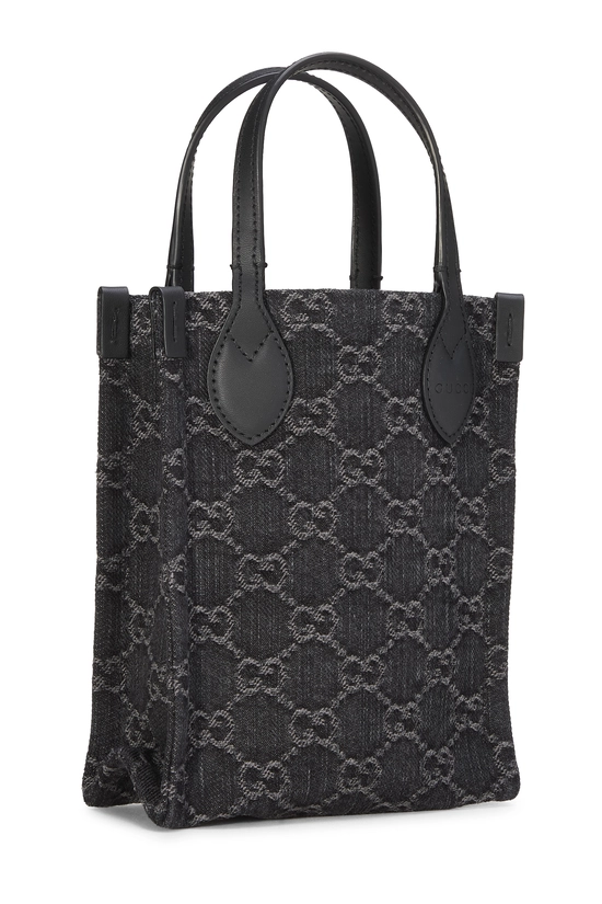 Black GG Denim Handbag, , large image number 1
