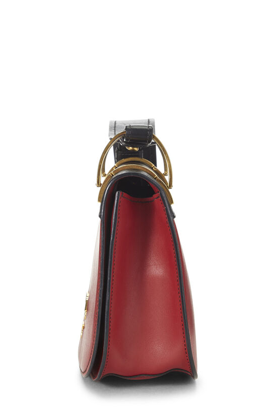 Red Calfskin Pionniere Shoulder Bag, , large image number 2