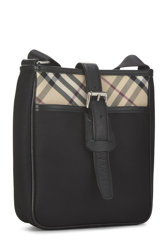 Black Nylon Buckle Messenger Bag, , large image number 1
