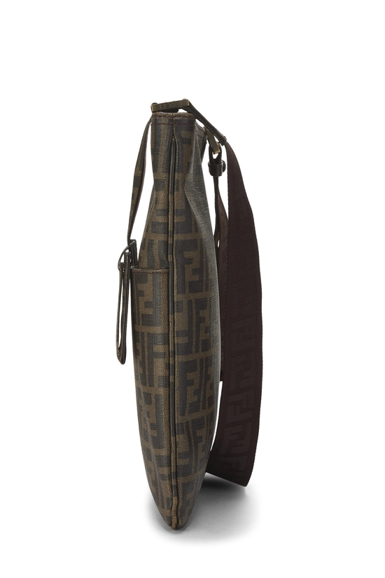 Brown Zucca Coated Canvas Flat Messenger Small, , large image number 2