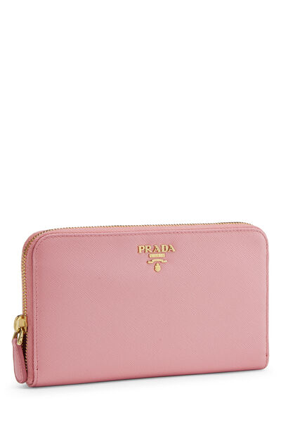 Pink Saffiano Zip Around Wallet, , large