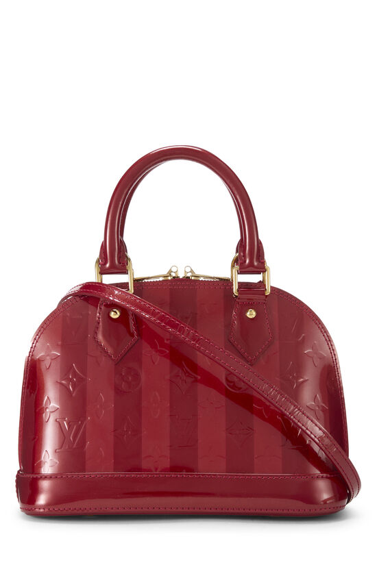 Red Monogram Vernis Rayures Alma BB, , large image number 3