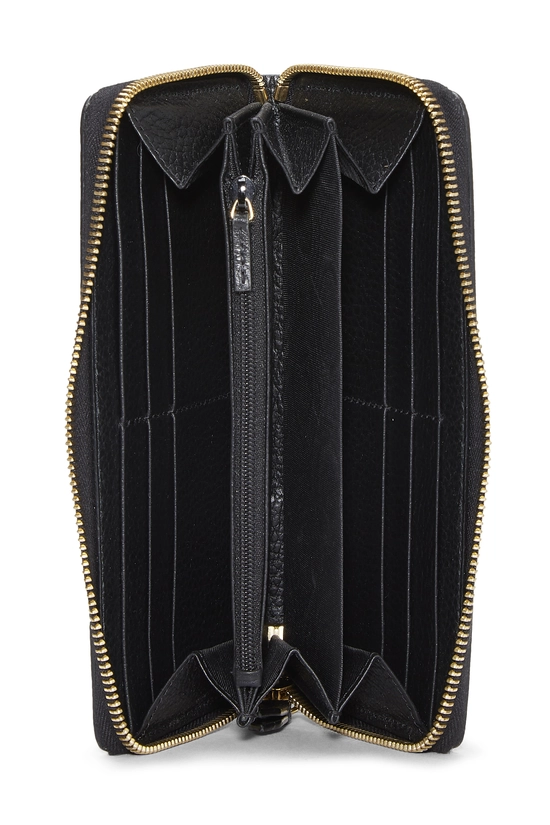 Black Original GG Supreme Canvas Marmont Zip Around Wallet, , large image number 3