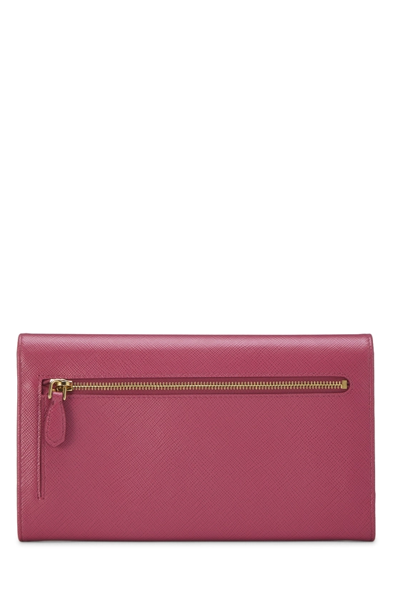 Pink Saffiano Long Wallet, , large image number 2