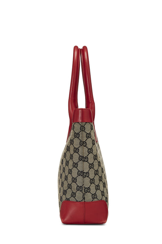 Red & Navy GG Canvas Tote, , large image number 3