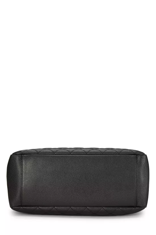 Black Quilted Caviar Grand Shopping Tote (GST), , large image number 4