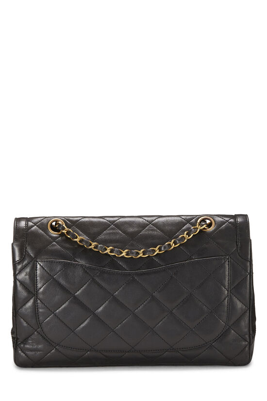 Chanel Black Lambskin Paris Limited Double Flap Large Q6B02P1IKO039