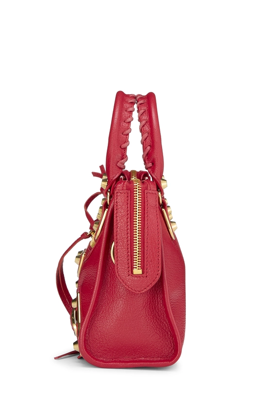 Red Chevre Metallic Edge Classic City Bag Mini, , large image number 2