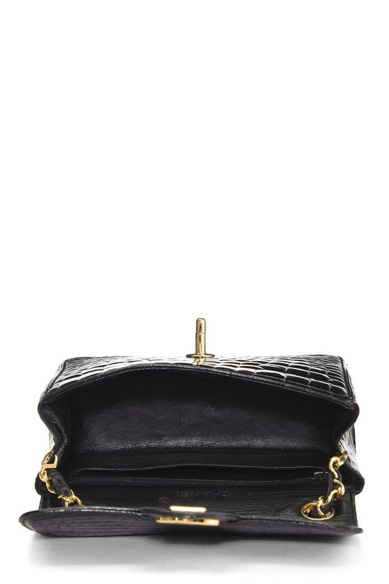 Black Crocodile Square Flap Mini, , large image number 5