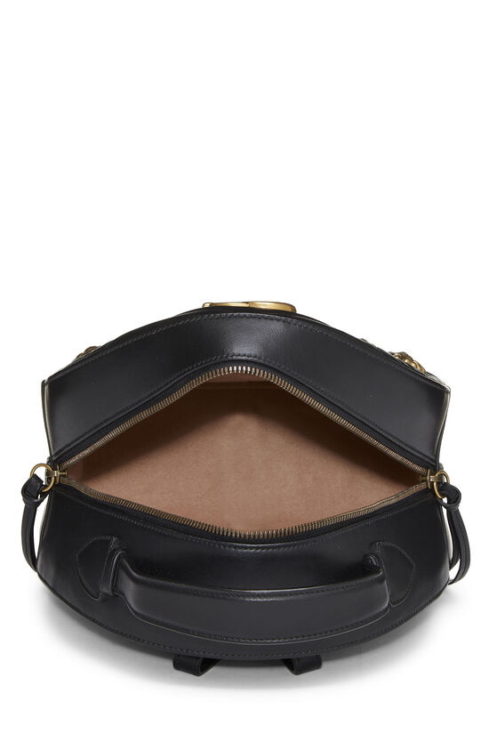 Black Leather 'GG' Animalier Marmont Backpack, , large image number 5