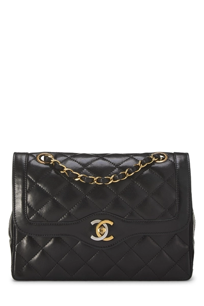 Chanel Black Quilted Lambskin Paris Limited Double Flap Small