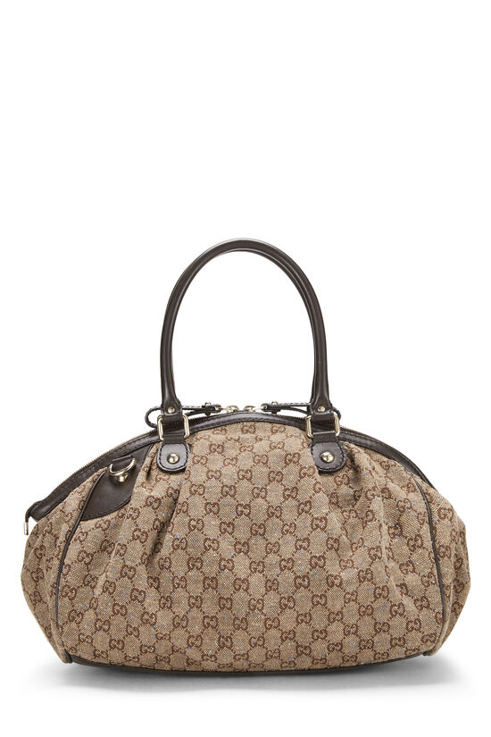 Brown GG Tweed Sukey Boston Handbag, , large image number 5