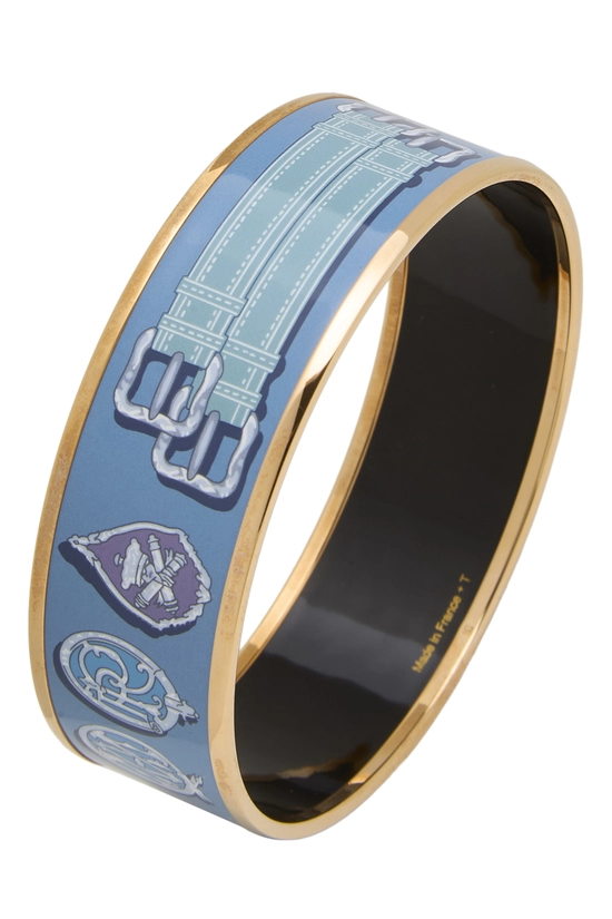 Blue Enamel Bangle Wide, , large image number 1