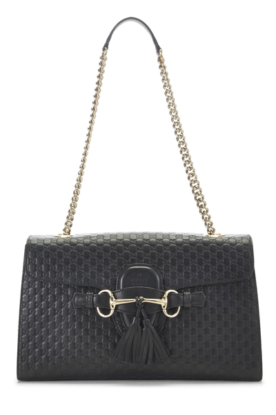 Gucci Black Microguccissima Leather Emily Chain Shoulder Bag — photo 1