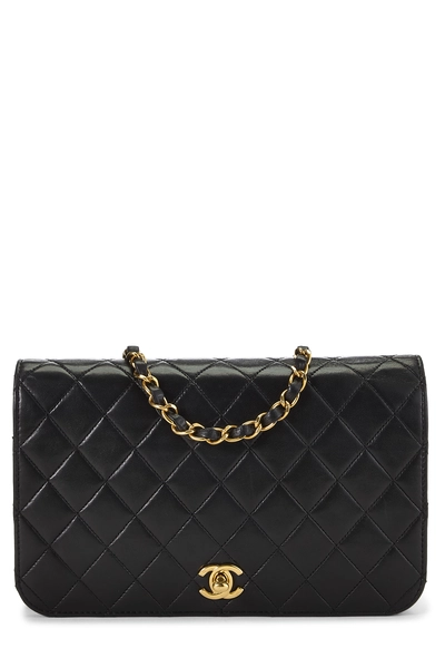 Chanel Black Quilted Lambskin Full Flap Small