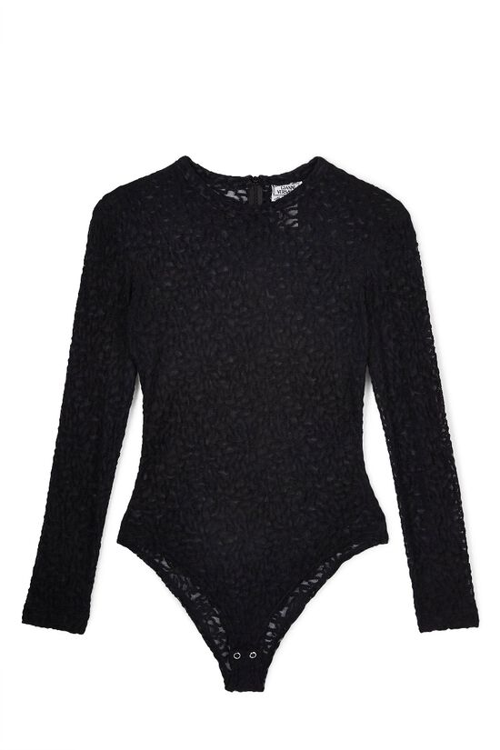 Black Sheer Mesh Bodysuit, , large image number 1