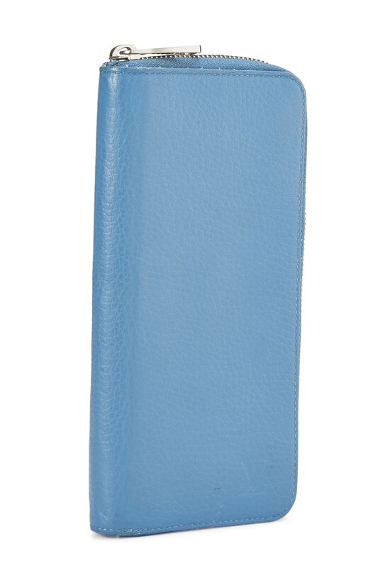 Blue Leather Zippy Vertical Wallet , , large image number 1