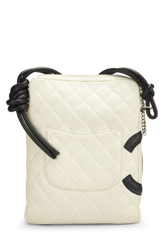 Chanel White Quilted Calfskin Cambon Shoulder Bag Large Q6B0590DW5000