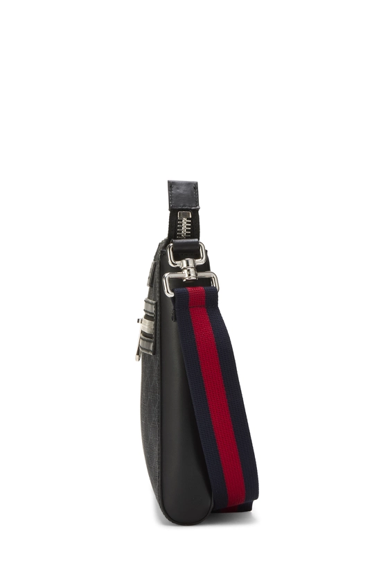 Black GG Supreme Canvas Double Zip Messenger, , large image number 2