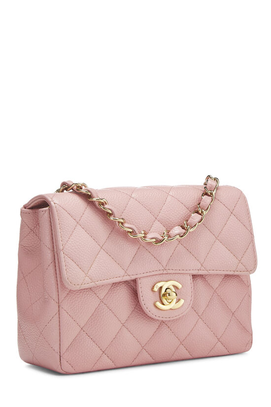 Pink Quilted Caviar Half Flap Mini, , large image number 1