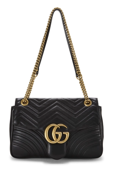 Gucci Black Leather GG Marmont Shoulder Bag — photo 1