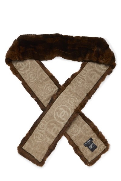 Brown Fur Muffler, , large