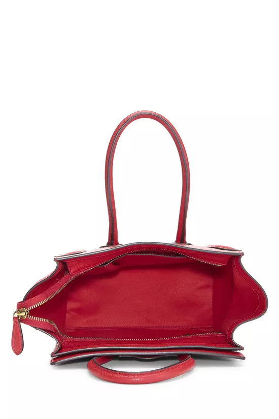 Red Drummed Calfskin Luggage Micro, , large image number 5