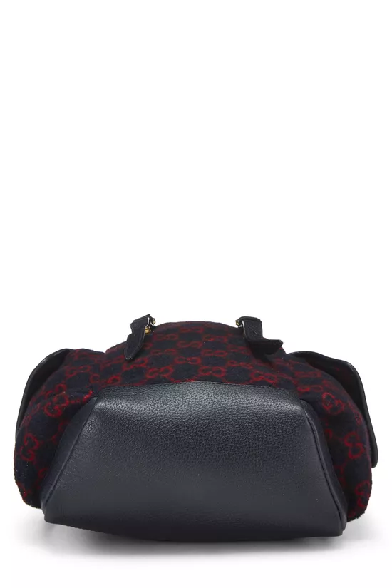 Navy & Red Original GG Wool Backpack, , large image number 4