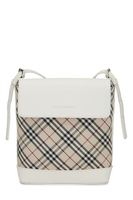 White Check Canvas Crossbody Small , , large image number 1