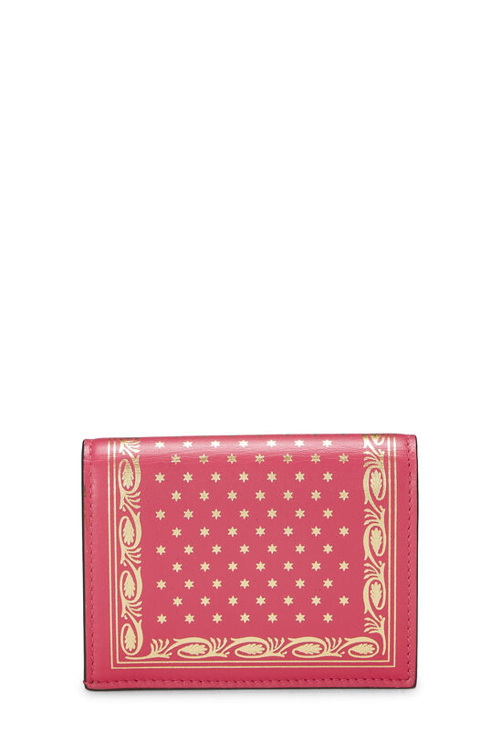 Pink Leather 'Guccy' Card Case Wallet, , large image number 2