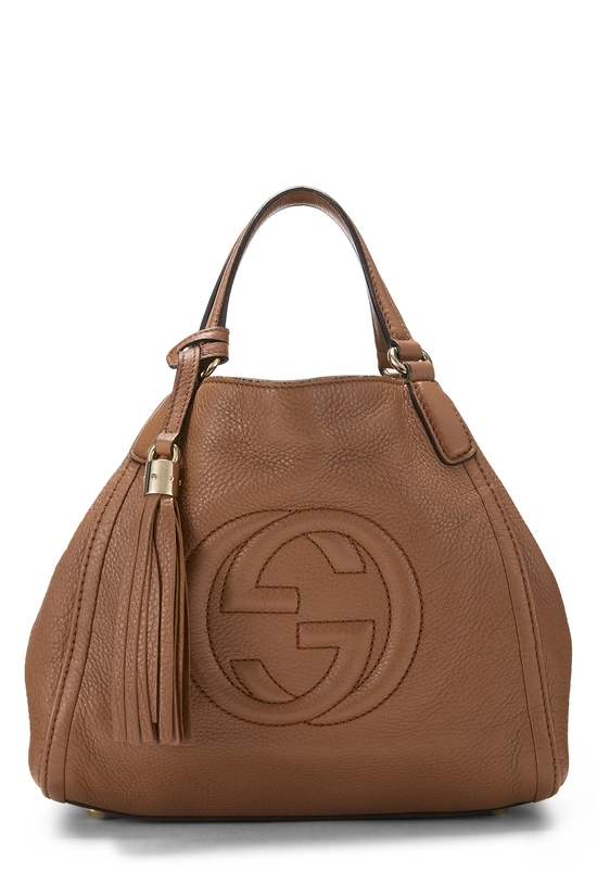 Brown Leather Soho Convertible Shoulder Bag Small, , large image number 0