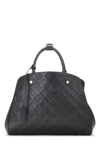 Louis Vuitton Black Monogram Empreinte Montaigne MM