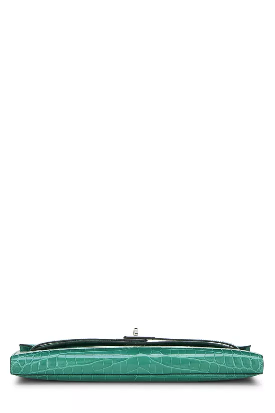 Vert Jade Crocodile Porosus Kelly Cut, , large image number 4