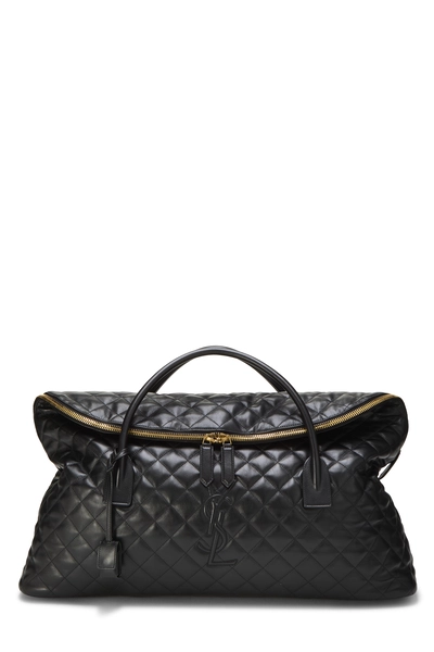 YSL Black Calfskin ES Giant Travel Bag