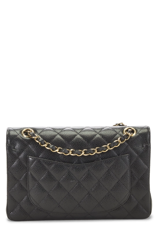 Black Quilted Caviar Classic Double Flap Small, , large image number 3