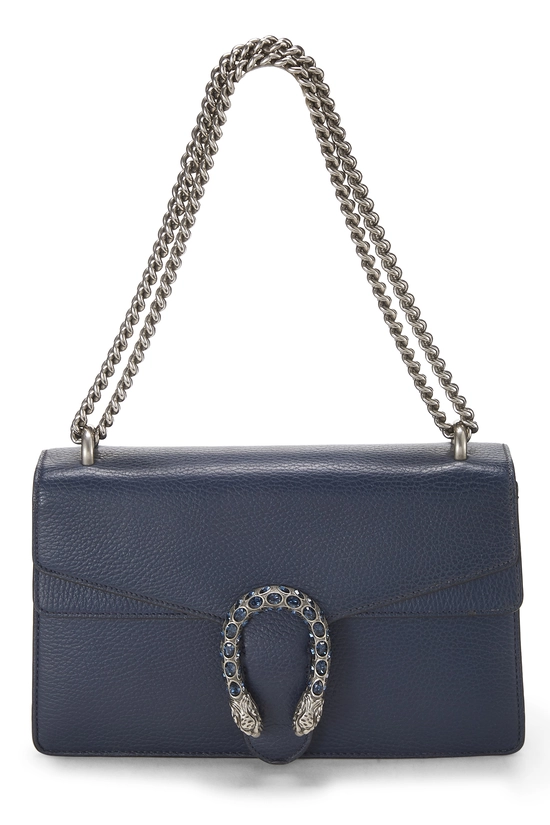 Navy Leather Dionysus Shoulder Bag Mini, , large image number 0