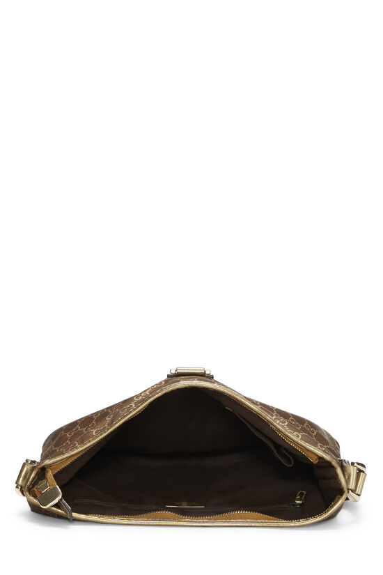 Gucci Gold Lurex GG D-Ring Abbey Messenger Bag QFB1AK8DDB000