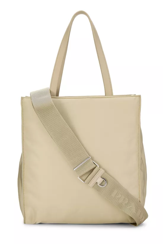 Beige Nylon Convertible Tote, , large image number 3