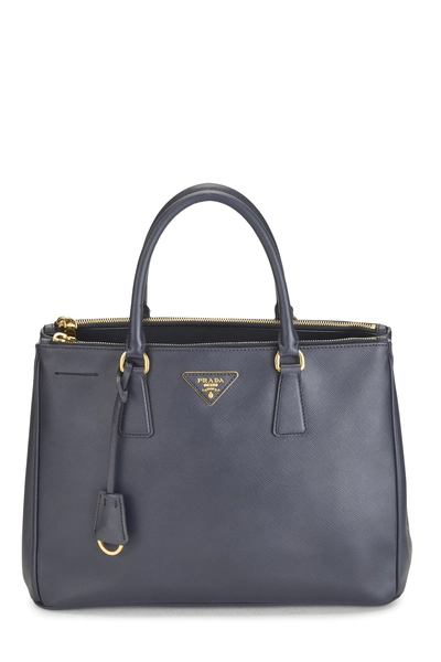 Prada Navy Saffiano Executive Tote Medium