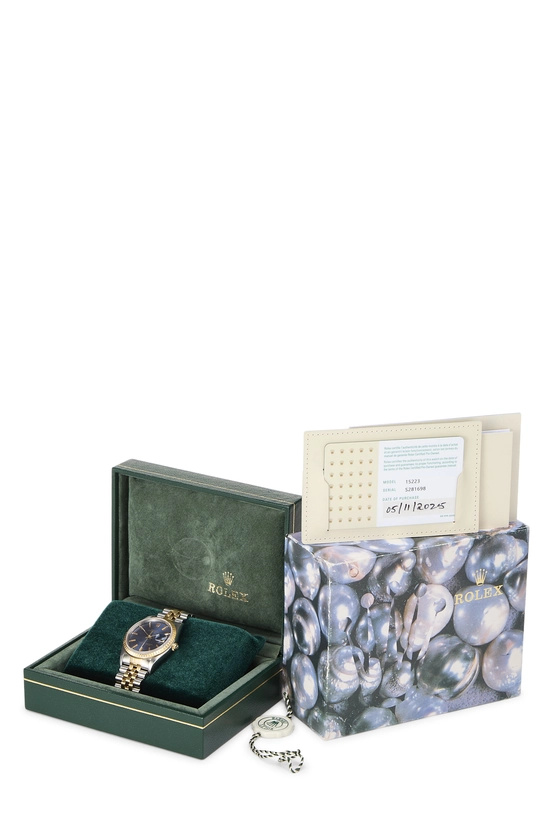 Blue Dial Stainless Steel Oyster Perpetual Datejust 15223 34mm, , large image number 1