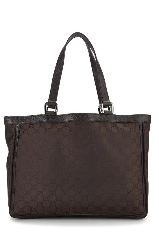Brown GG Nylon Abbey Pocket Tote, , large image number 3